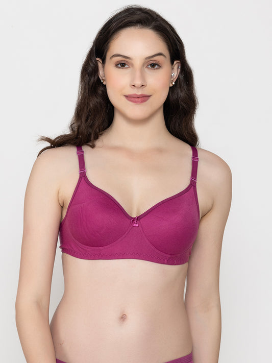 Women's Cotton Blend Lightly Padded Full Coverage Everyday Bra